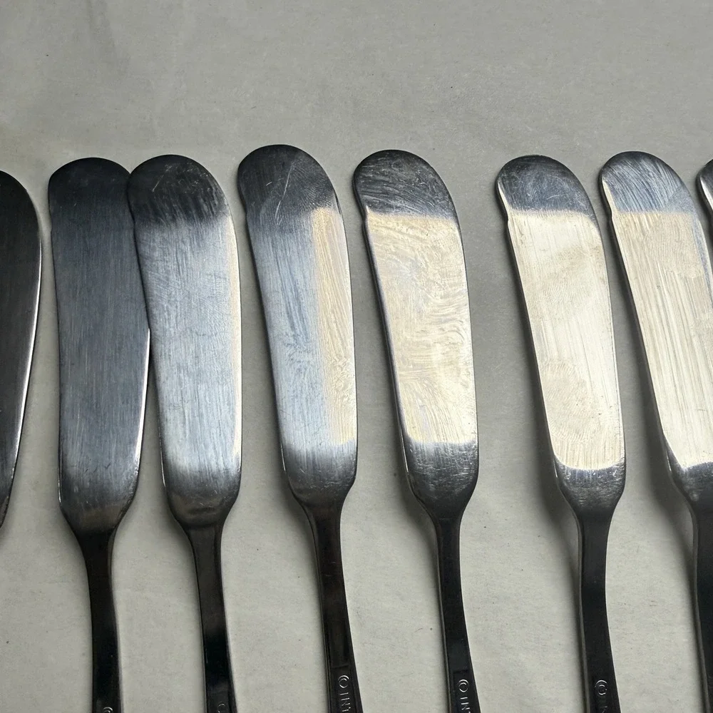 11 International Simplicity Center Ridge Stainless Butter Knives Forks Spoon